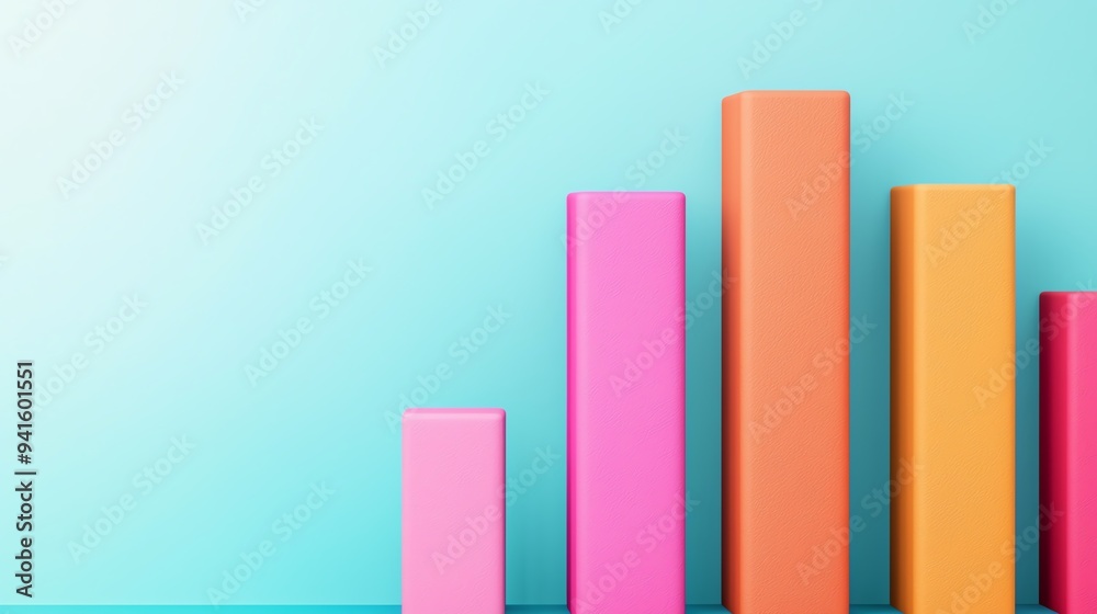 Inventory turnover ratio, graph with sales and stock data, 3D illustration Inventory turnover ratio, graph with sales and stock data, 3D illustration