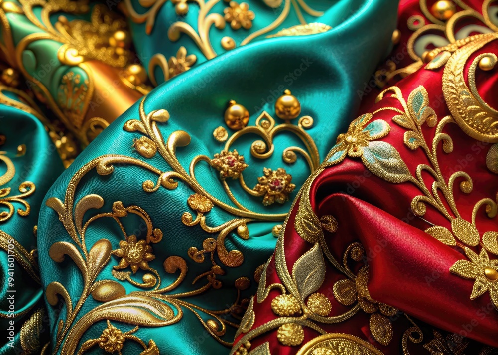 - Color: Teal, Gold, Crimson - Color: Teal, Gold, Crimson