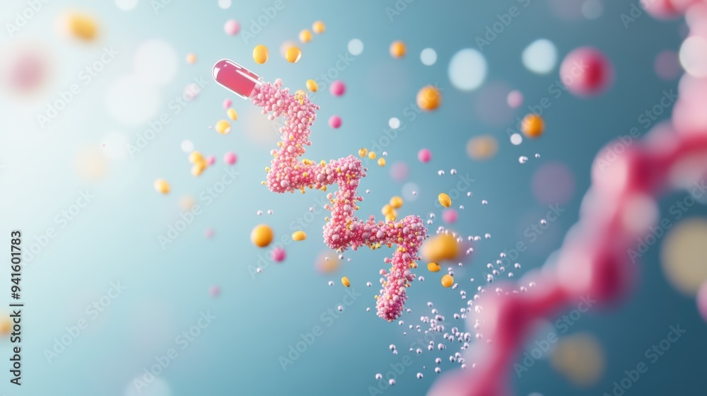 A colorful illustration of a drug molecule interacting with a target protein, highlighting the mechanism of action of pharmaceuticals. A colorful illustration of a drug molecule interacting with a target protein, highlighting the mechanism of action of pharmaceuticals.