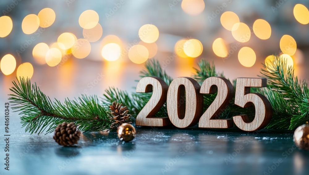 Design a festive message and design on this Happy New Year 2025 background Design a festive message and design on this Happy New Year 2025 background
