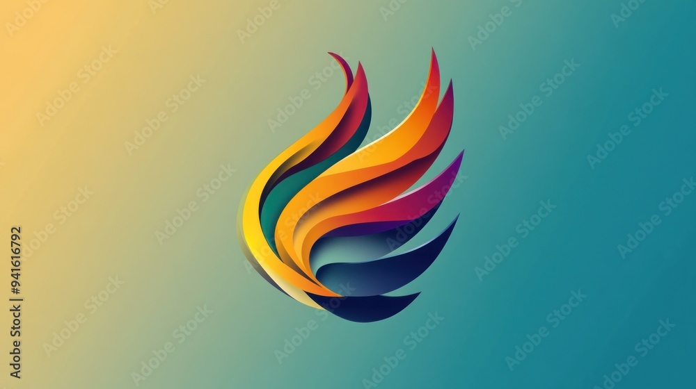 Abstract Colorful Flame Design Abstract Colorful Flame Design