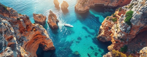 Capture the stunning coastal landscapes of the Algarve in Portugal, with dramatic cliffs and hidden beaches. Shot with Sony lens