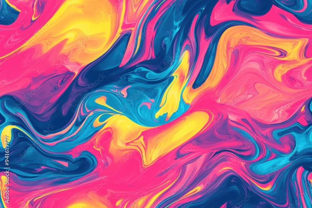 Fototapeta premium Abstract Swirling Liquid Background in Vibrant Colors.