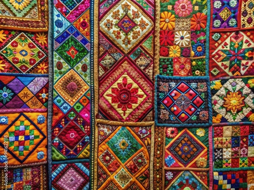 Cultural Canvas: Patchwork quilts, traditional symbols, and geometric patterns showcase the vibrant and multifaceted beauty of different cultures.