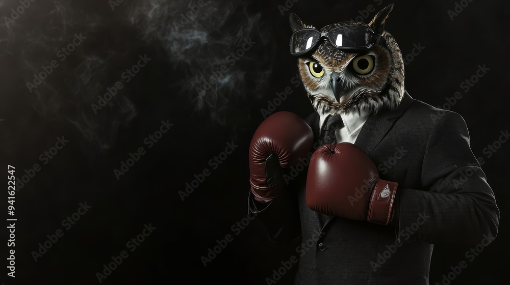 Black and white boxing gloves with a Halloween horror theme featuring a scary woman with a skull mask, gothic makeup, and a monstrous cat Black and white boxing gloves with a Halloween horror theme featuring a scary woman with a skull mask, gothic makeup, and a monstrous cat