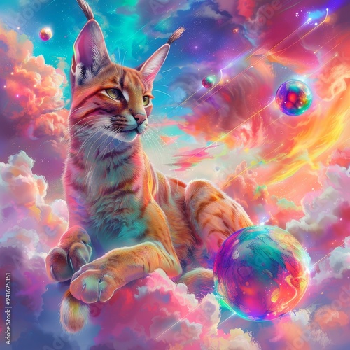 animal, colorful, cosmic, fantasy, magical photo