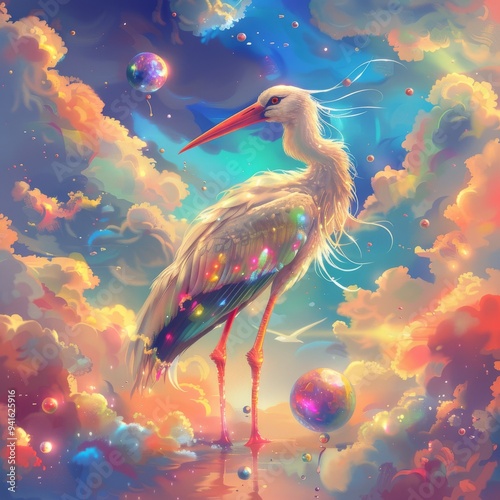 animal, colorful, cosmic, fantasy, magical photo