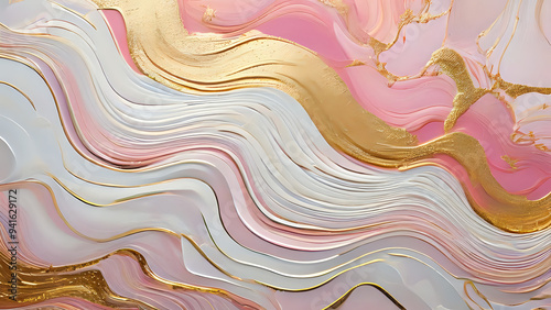 Wallpaper Mural Abstract colorful background. Splash, wave. Oil on canvas. For textures and banners.  Generative AI Torontodigital.ca