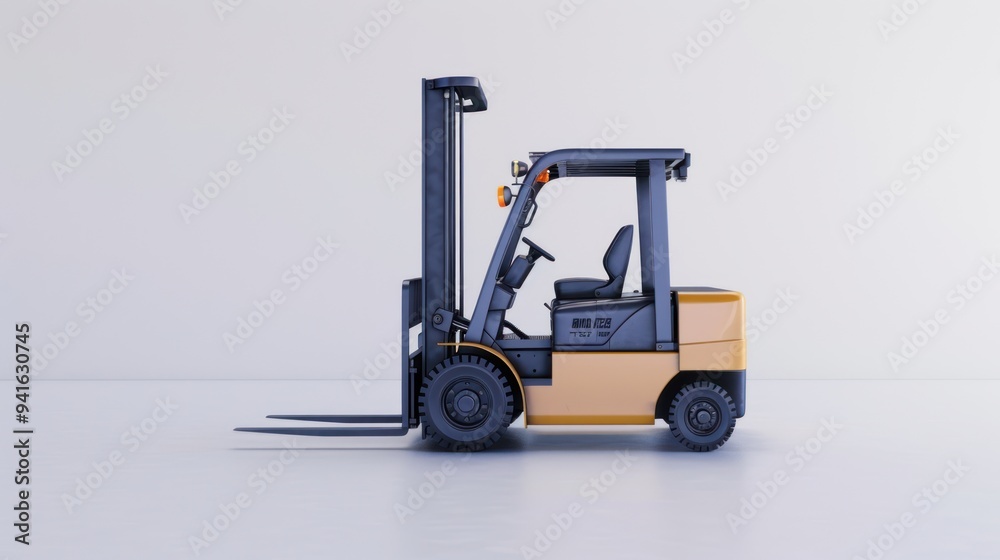 Electric Forklift on white background Electric Forklift on white background