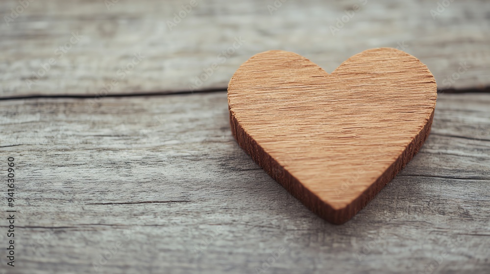 Heart carved into a wooden surface, timeless love, 3D illustration Heart carved into a wooden surface, timeless love, 3D illustration