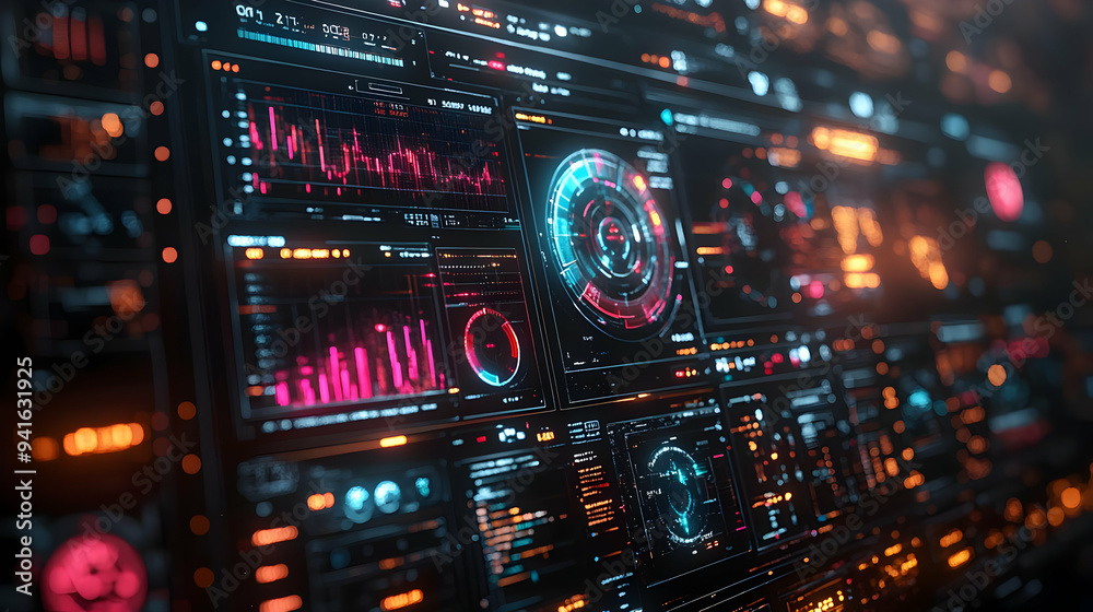 Futuristic Technology Interface - 3D Illustration Futuristic Technology Interface - 3D Illustration