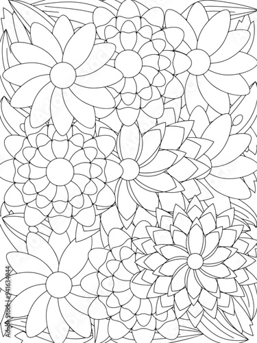 Flowers Coloring Book Pages Flowers Patterns