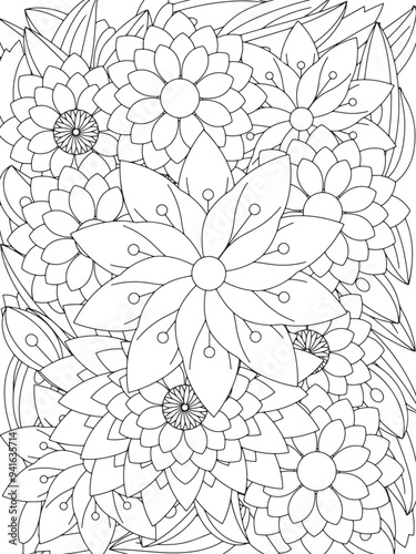 Flowers Coloring Book Pages Flowers Patterns