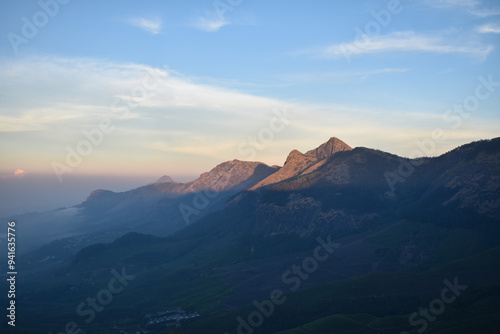 beautiful landscape sunrise at the mountain 