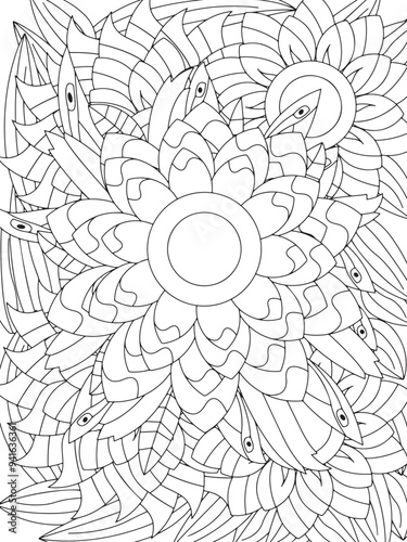 Flowers Coloring Book Pages Flowers Patterns