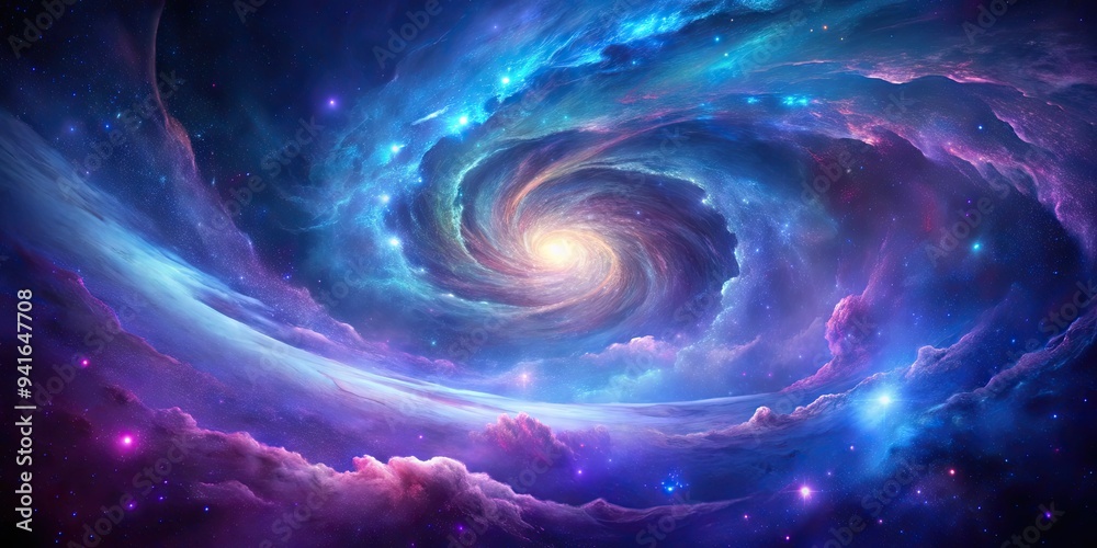 Dreamy Nebula, Galactic, Purple-Blue, Cosmic, Swirling