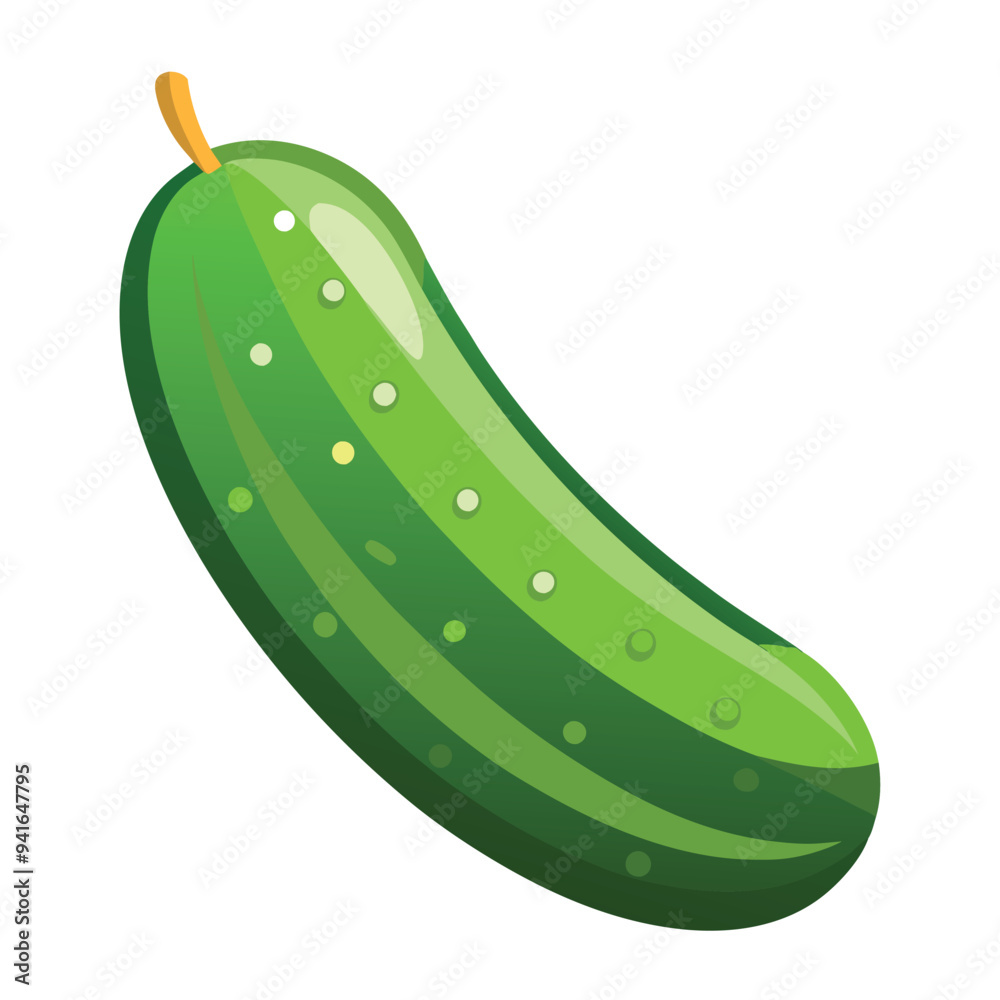 Cucumber Cartoon Style Vector illusration , Food Vegetable Vector Cucumber Cartoon Style Vector illusration , Food Vegetable Vector