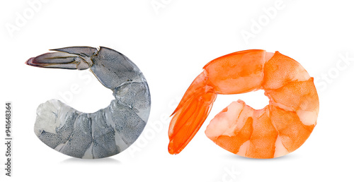 shrimp isolated on white