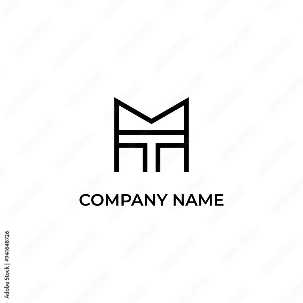 Modern letter MT or TM logo illustration design Modern letter MT or TM logo illustration design