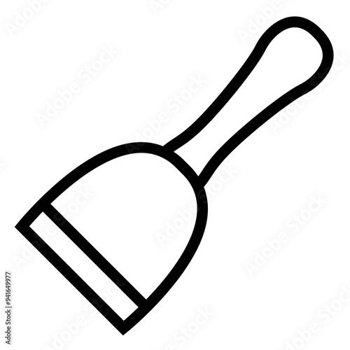 Trowel Outlined Icon Vector