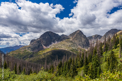 The Guardian mountain with forest and clouds