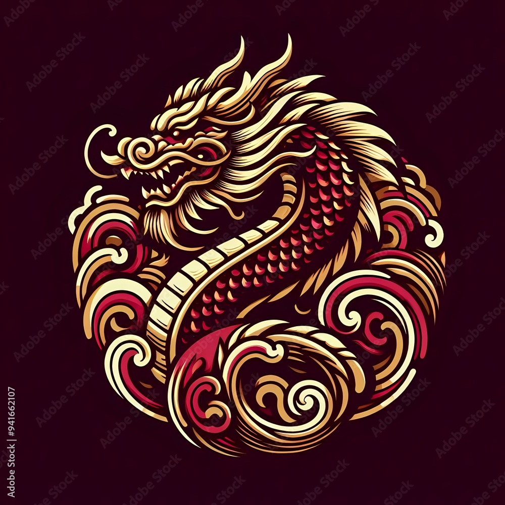 Elegant logo of the Dragon King Elegant logo of the Dragon King
