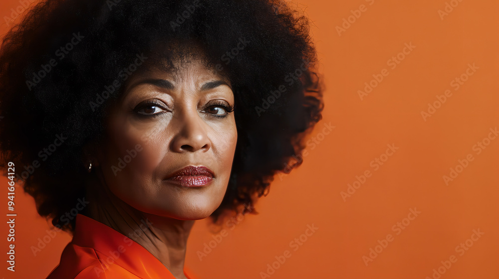 Portrait of a black woman with beatiful hair Portrait of a black woman with beatiful hair