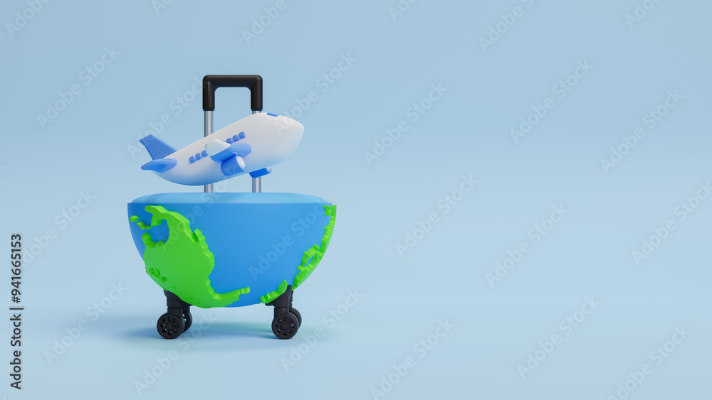 World Tourism Day. Travel design. Concept of global exploration and travel planning. Tourism Day creative design for social media banner and poster. Summer travel advertising design. 3D rendering World Tourism Day. Travel design. Concept of global exploration and travel planning. Tourism Day creative design for social media banner and poster. Summer travel advertising design. 3D rendering