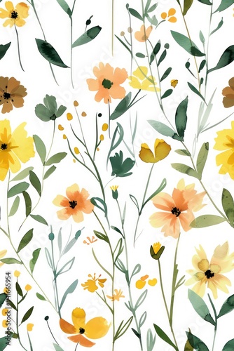 This vibrant wallpaper features an intricate floral pattern, combining contemporary artistry with timeless elegance. Its organic motifs and lively colors bring a serene beauty to any home