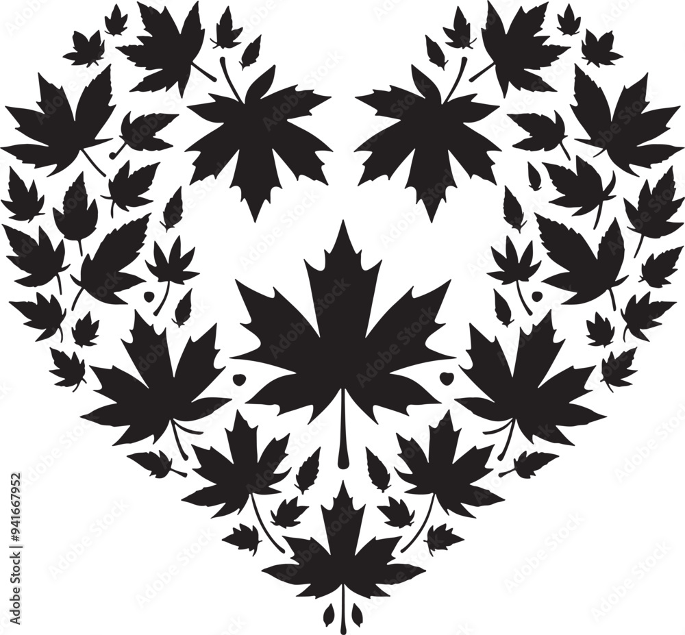 Maple leaf Silhouette Vector Illustration
