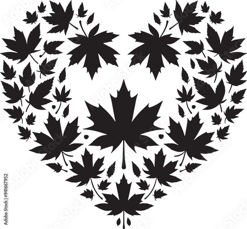 Maple leaf Silhouette Vector Illustration