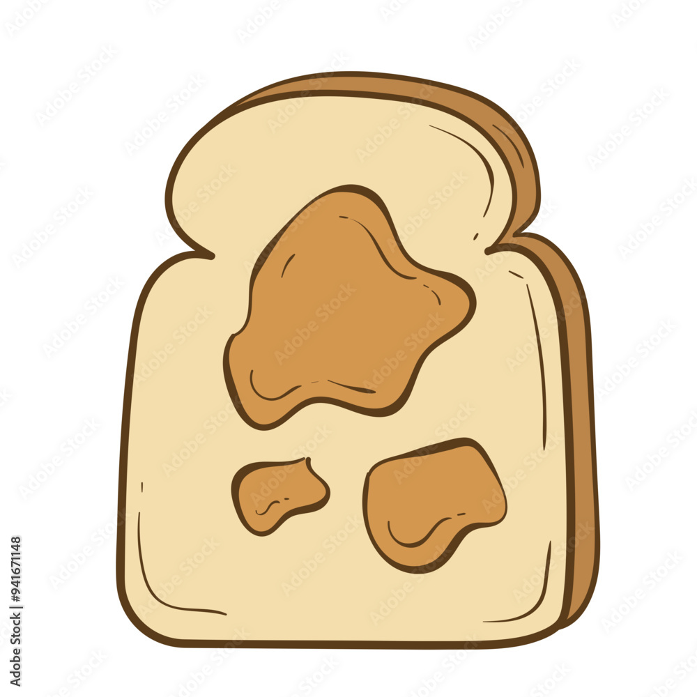 Obraz premium Bread Peanut Butter