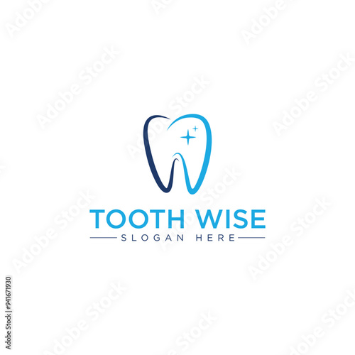 Unique modern minimalistic dental Logo design