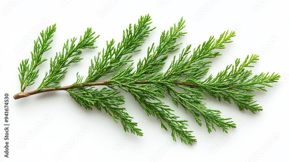 Fresh green fir branch isolated on a white background. Fresh green fir branch isolated on a white background.
