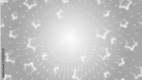 漫画素材/星と集中線