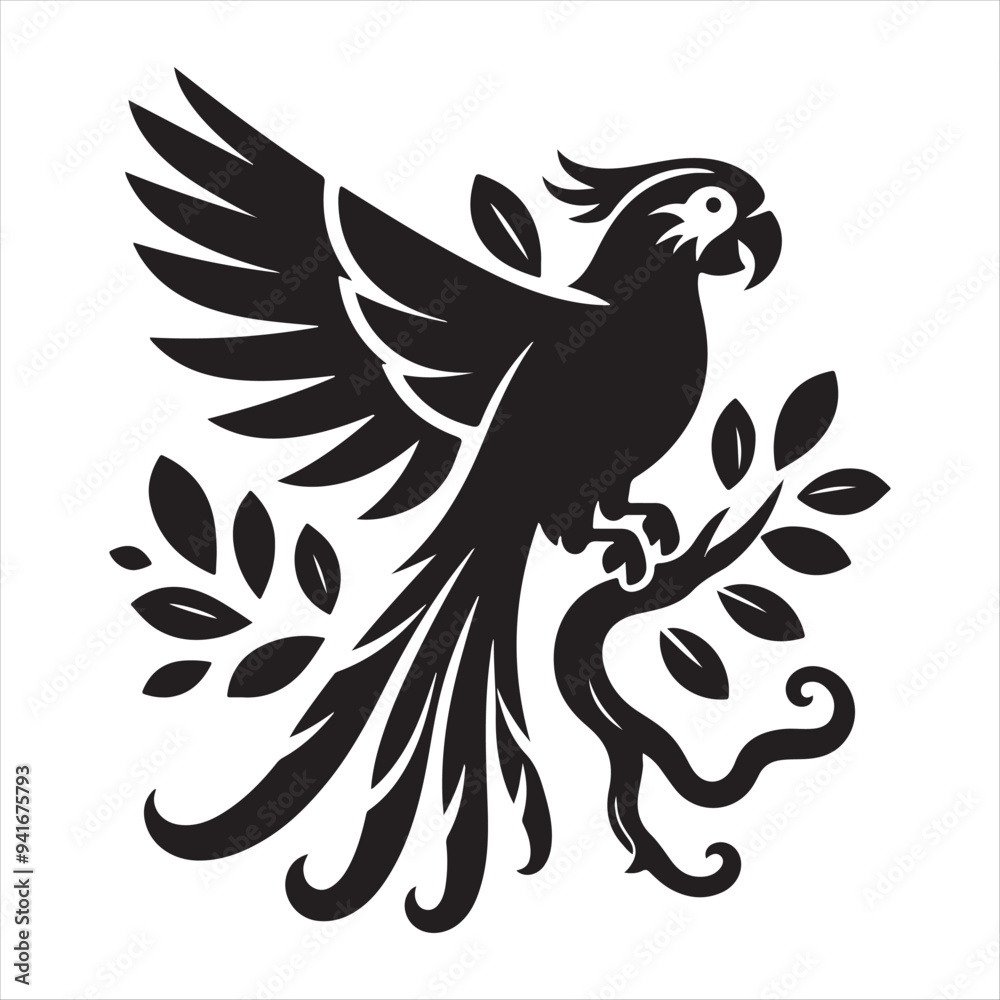 Obraz premium A Parrot Vector Art Illustration