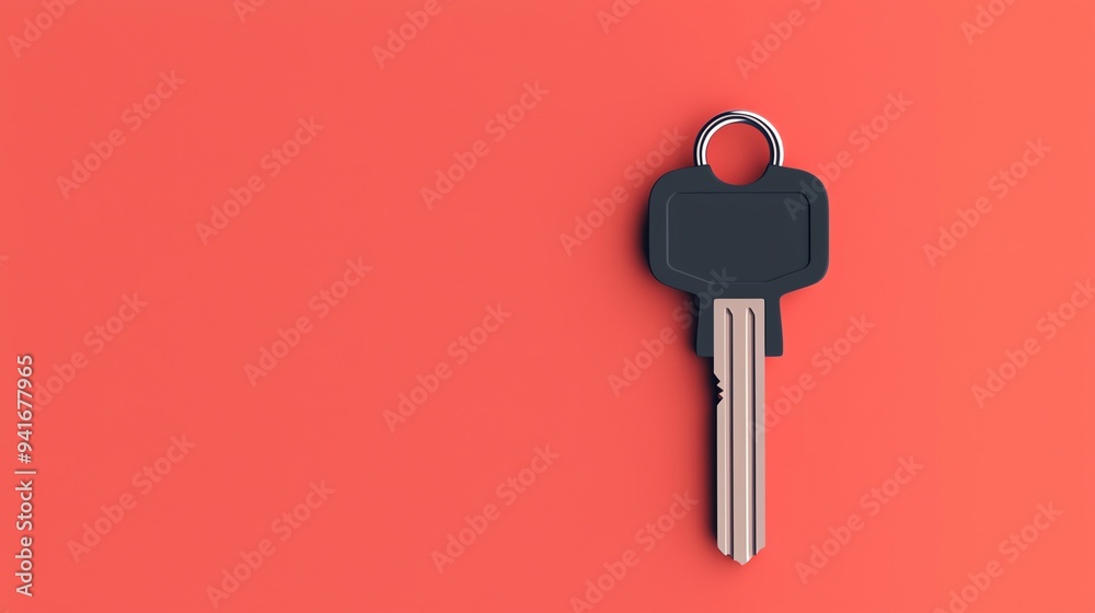 Key sealed in a lock, concept of unbreakable security, flat design illustration Key sealed in a lock, concept of unbreakable security, flat design illustration