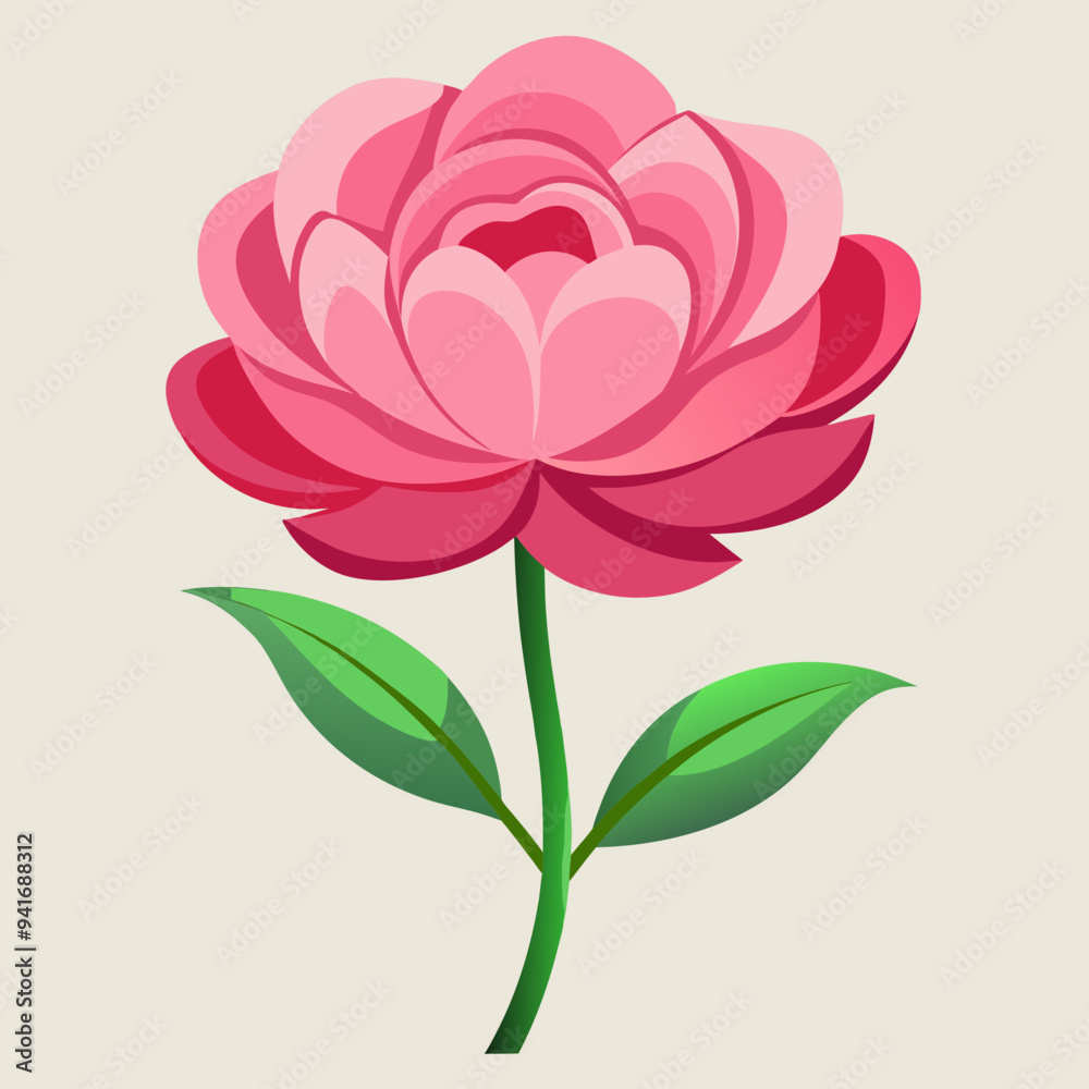 Pink flower is  vector 