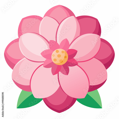 Pink flower is vector 