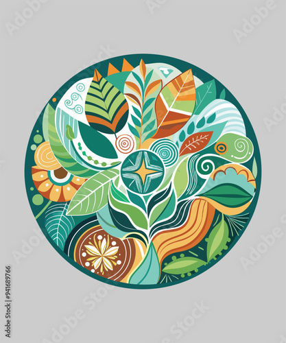 Colorful Abstract T-shirt Vector Design