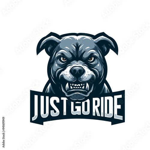 Vector Illustration of Angry Pitbull Head - Ideal for Logos, Labels, and Posters