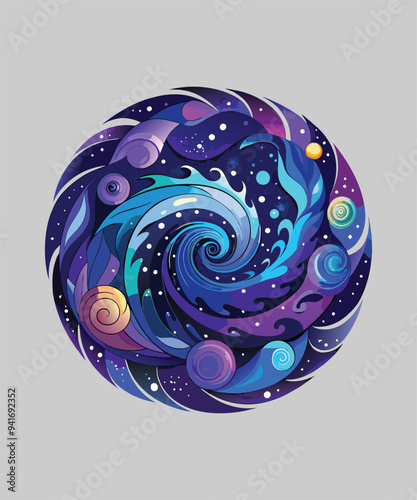 Colorful Abstract T-shirt Vector Design