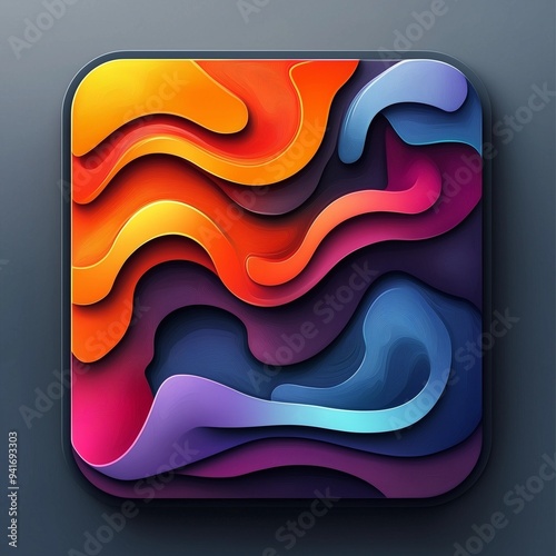Colorful Wavy Wall Art