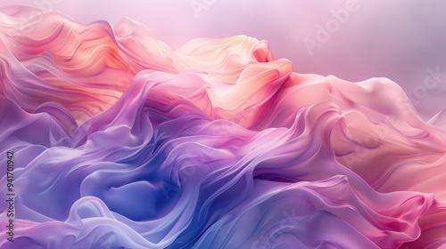 Abstract flowing liquid with gradient hues