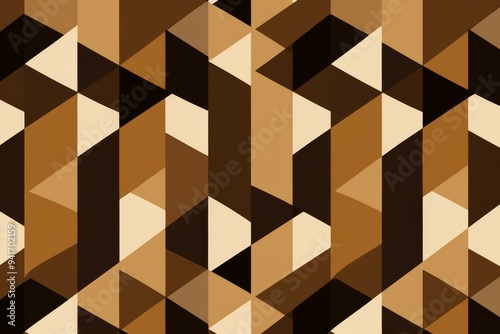 Super cool retro modern trendy checkery soft Brown colors irregular cartoonish pattern photo