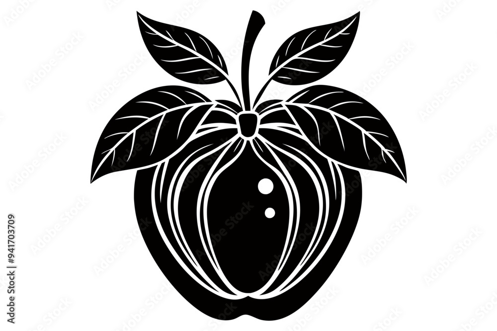 Creative fruit Silhouette Vector Art Illustration Creative fruit Silhouette Vector Art Illustration