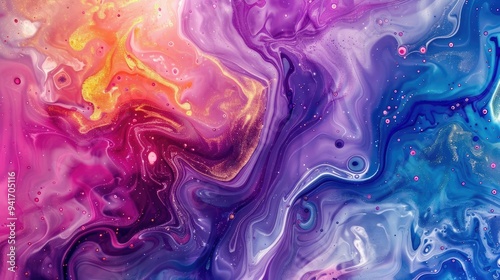 Abstract flowing liquid with gradient hues