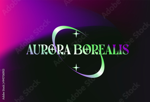 Abstract blurred background in The Northern Lights or Aurora Borealis colors.