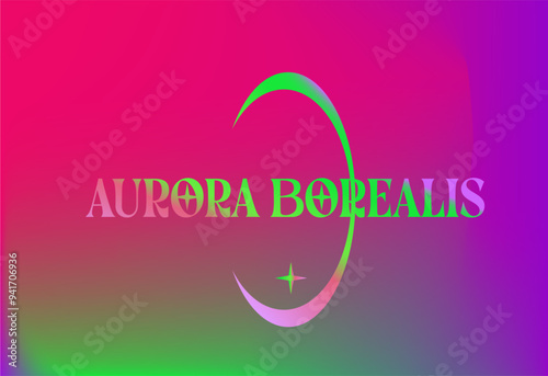 Abstract blurred background in The Northern Lights or Aurora Borealis colors.