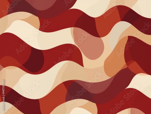 Super cool retro modern trendy checkery soft Maroon colors irregular cartoonish pattern photo